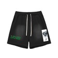 Sun Fade Raw Edge Cotton Shorts
