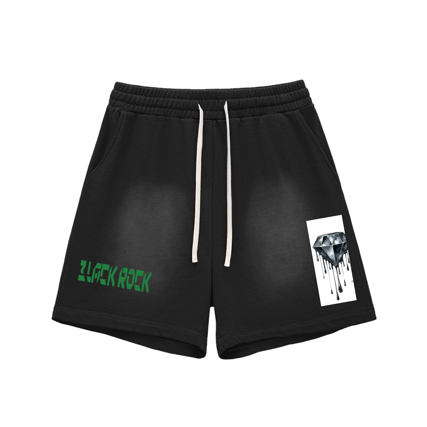 Sun Fade Raw Edge Cotton Shorts