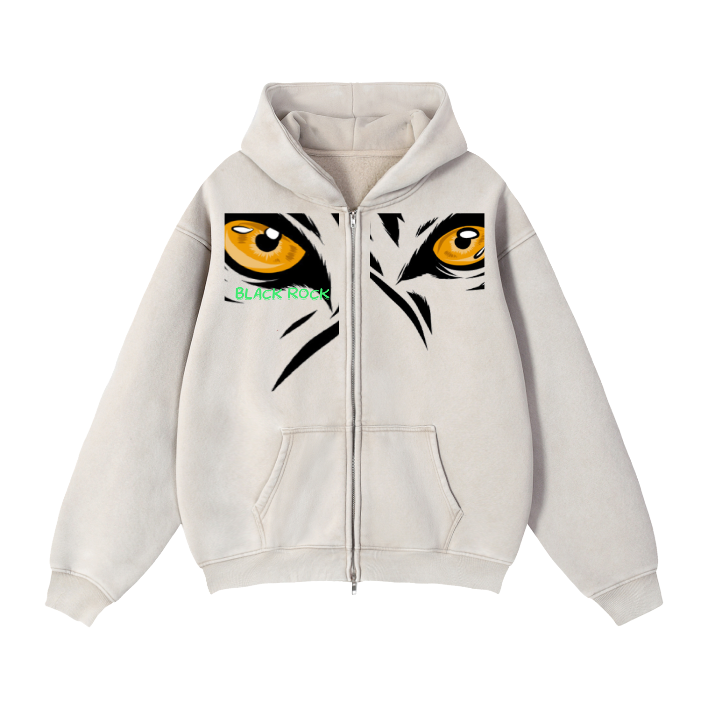 Zip-Through Boxy Fleece Hoodie