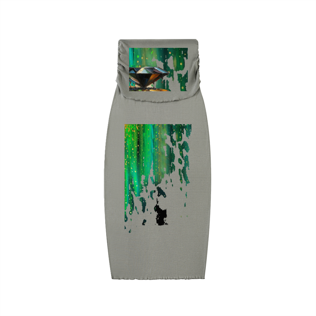 Dyed Washed Straight Hip-Hugging Slim Maxi Skirt