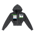 Vintage Washed Cropped Fleece Hoodie