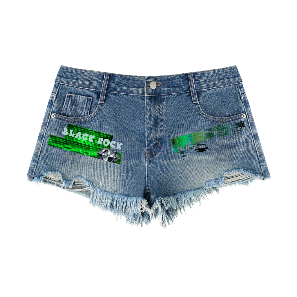 Women's Vintage Wash Raw Hem Denim Shorts