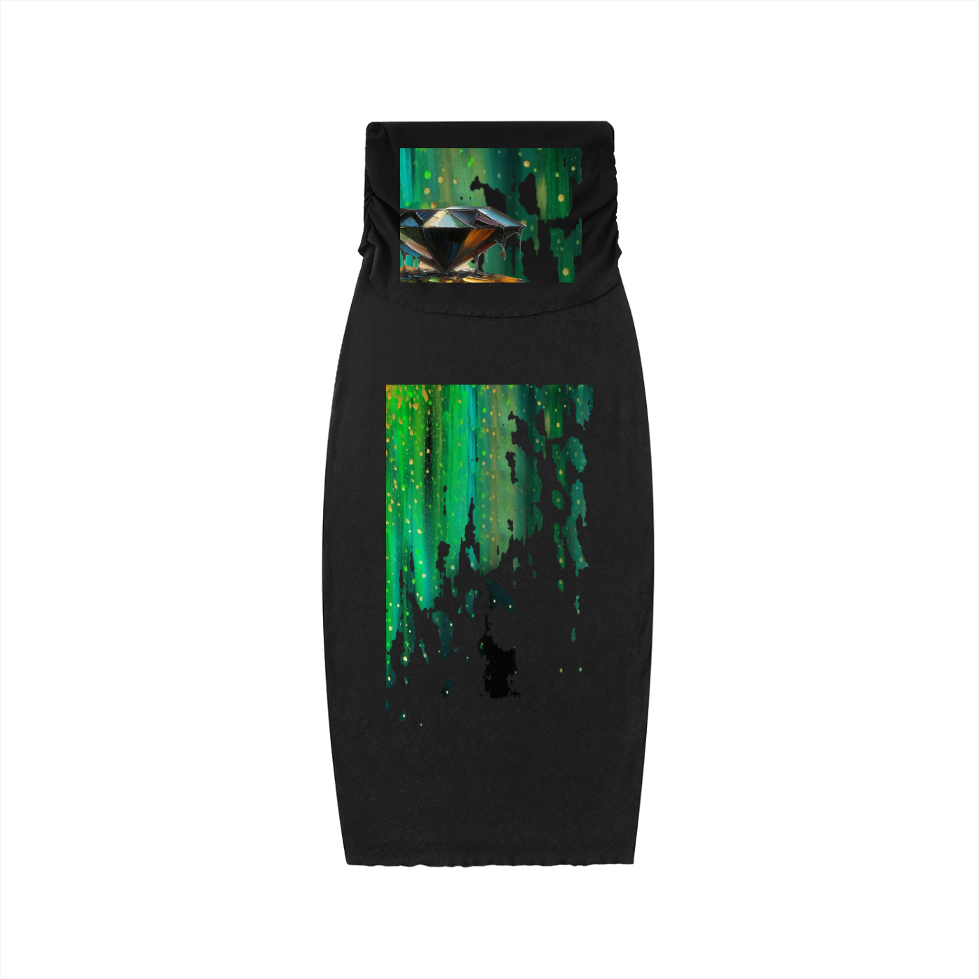 Dyed Washed Straight Hip-Hugging Slim Maxi Skirt