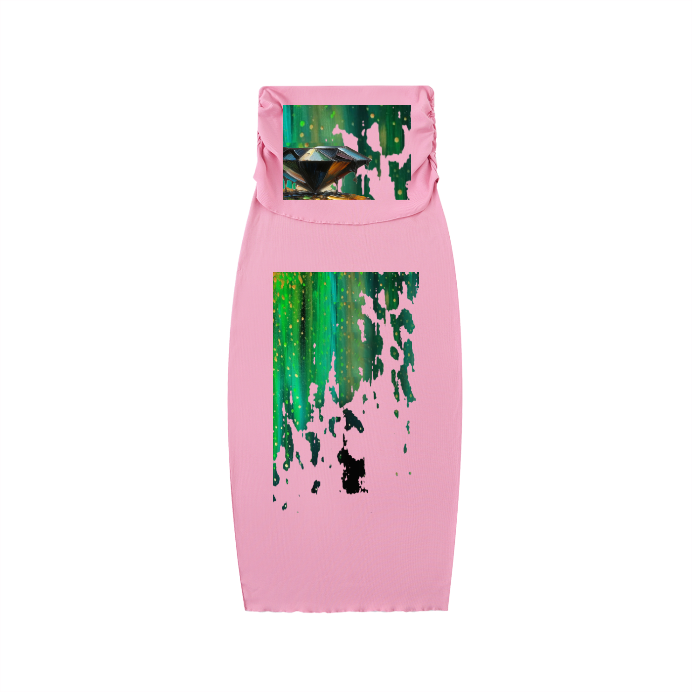 Dyed Washed Straight Hip-Hugging Slim Maxi Skirt