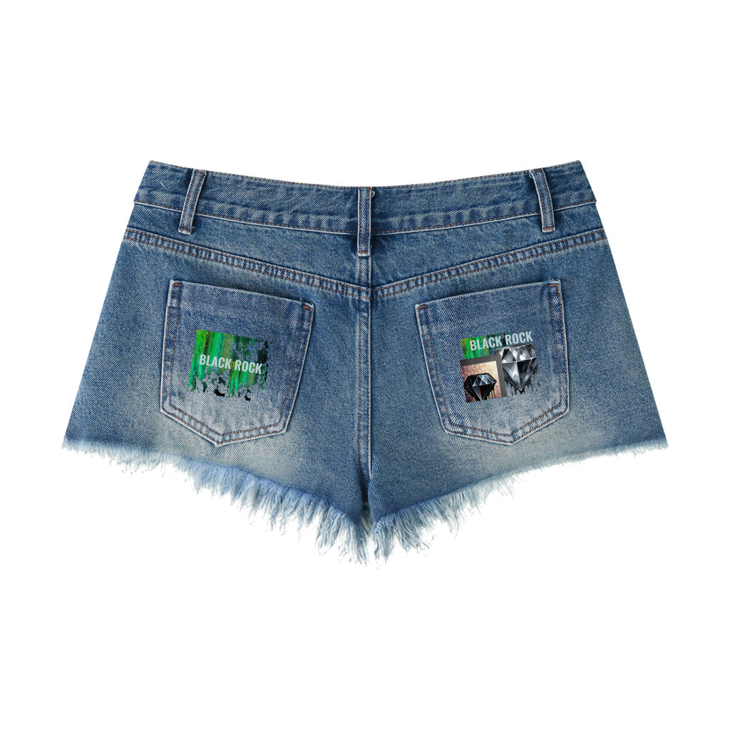 Women's Vintage Wash Raw Hem Denim Shorts