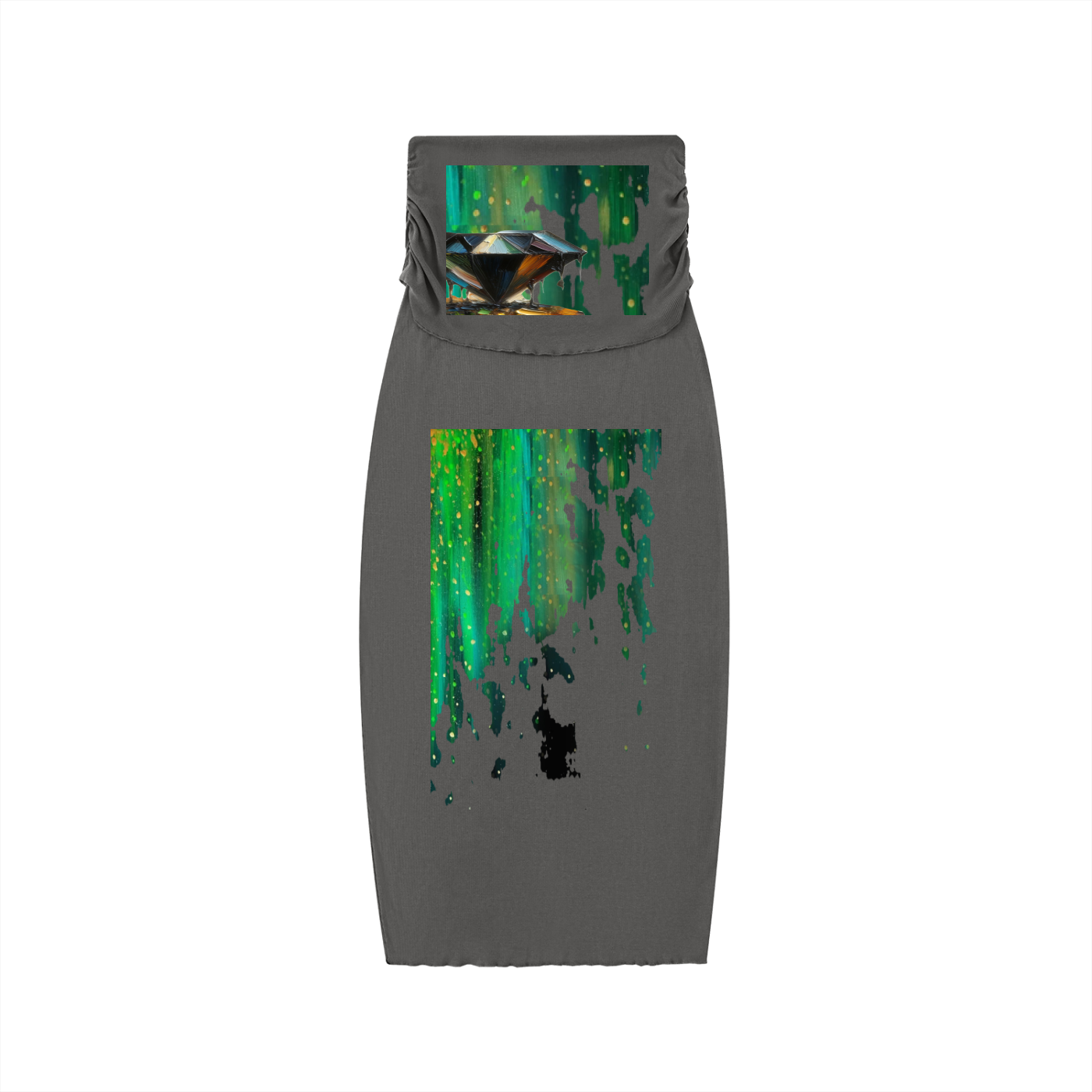 Dyed Washed Straight Hip-Hugging Slim Maxi Skirt